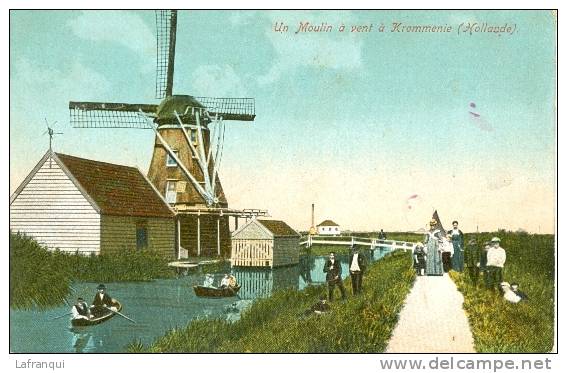 PAYS BAS -ref No 103-un Moulin A Vent -windmill - A Krommenie   - Bon Etat - Krommenie