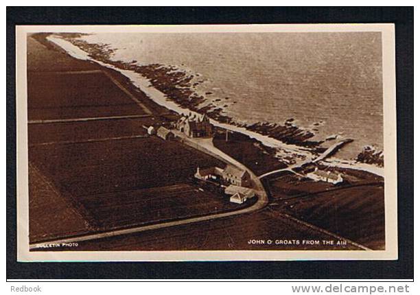 Unusual Early Aerial Real Photo Postcard John O'Groats Caithness Scotland  - Ref 281 - Caithness