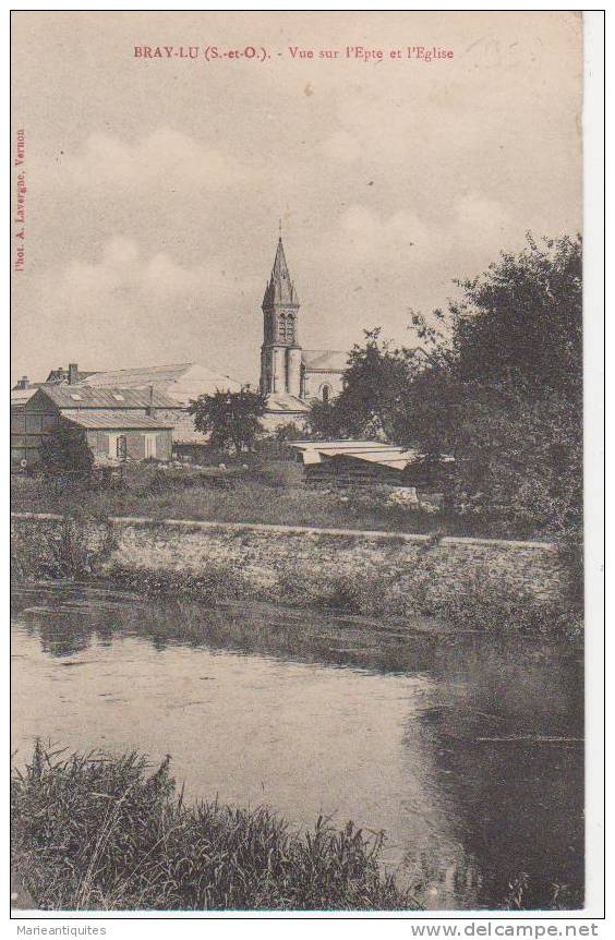 Cpa 95   Bray  Luvue Sur  L´ Epte Et L´ Eglise - Other & Unclassified