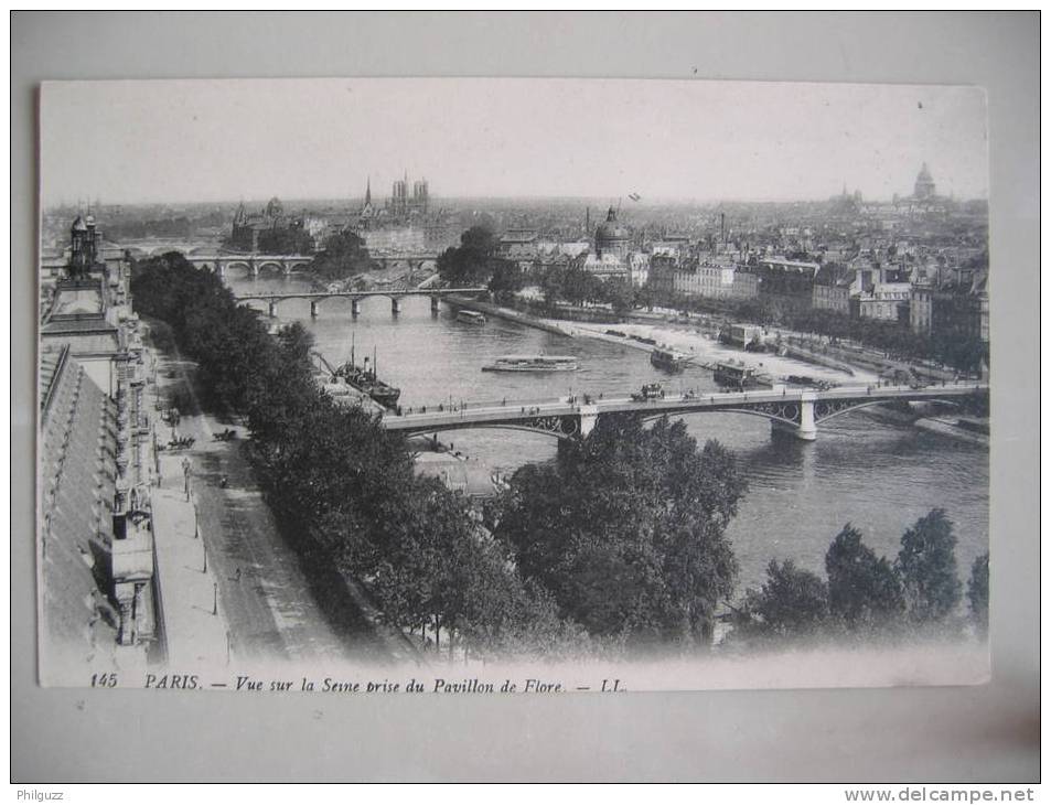 CARTE POSTALE CPA PARIS VUE SUR LA SEINE PRISE DU PAVILLON DE FLORE - La Seine Et Ses Bords