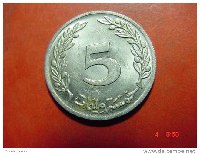 4517 TUNISIA TUNIS TUNEZ 5 MILLIM     AÑOS / YEARS  1960   VF+ - Tunisie