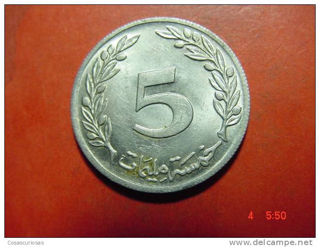 4517 TUNISIA TUNIS TUNEZ 5 MILLIM     AÑOS / YEARS  1960   VF+ - Túnez