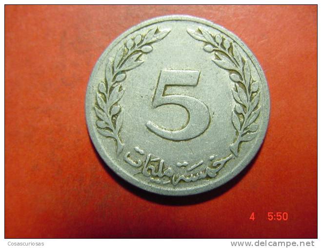 4519 TUNISIA TUNIS TUNEZ 5 MILLIM     AÑOS / YEARS  1960   FINE - Túnez