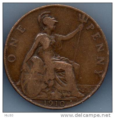 Grande-Bretagne 1 Penny Edouard VII 1910 Tb+ - D. 1 Penny