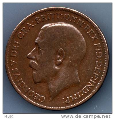 Grande-Bretagne 1 Penny Georges V 1922 Tb/ttb - D. 1 Penny