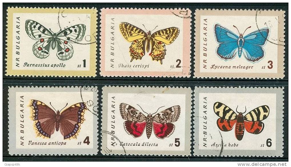 ● BULGARIA  -  Rep. Pop. - 1962  - FARFALLE  -  N.  1155 . . . .  Usati , Serietta -  322 - Used Stamps