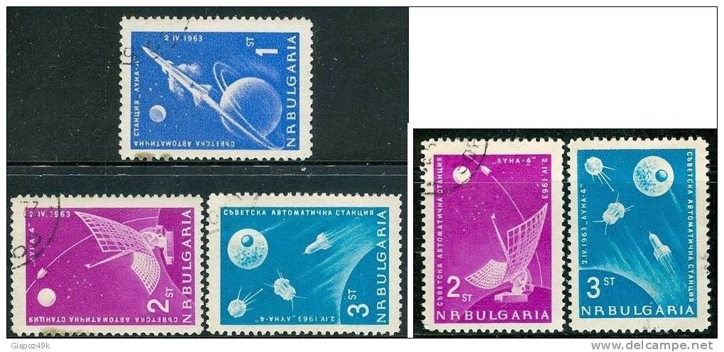 ● BULGARIA  -  Rep. Pop. - 1963   - SPAZIO  -  N.  1194 / 96   Usati , Serie Completa  -  327 /28 - Oblitérés
