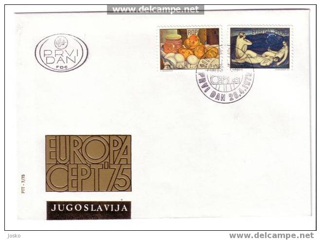 EUROPA CEPT `75. (  Yugoslavia FDC ) - 1975