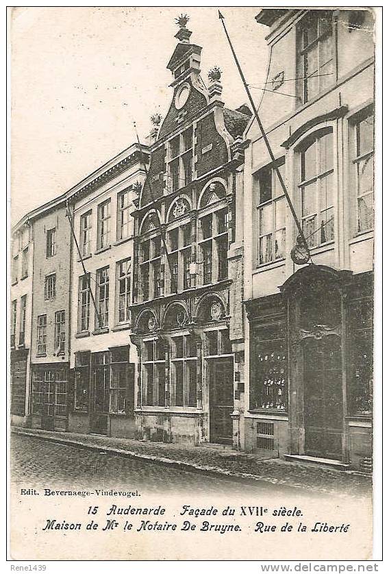 OUDENAARDE-AUDENARDE  Façade Du XVII ° Siècle. Maison De Mr Le Notaire De Bruyne. Rue De La Liberté - Oudenaarde