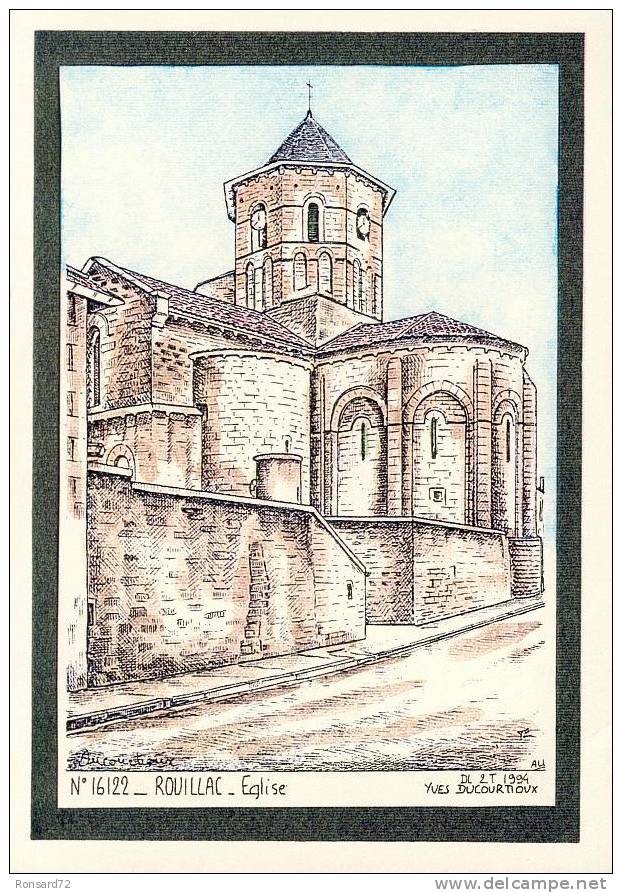 16 ROUILLAC - Eglise  - Illustration Yves Ducourtioux - Rouillac