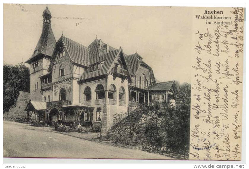 View Card Aachen Waldschlosschen Im Stadtwal To Bonn12-11-1905 - Aken