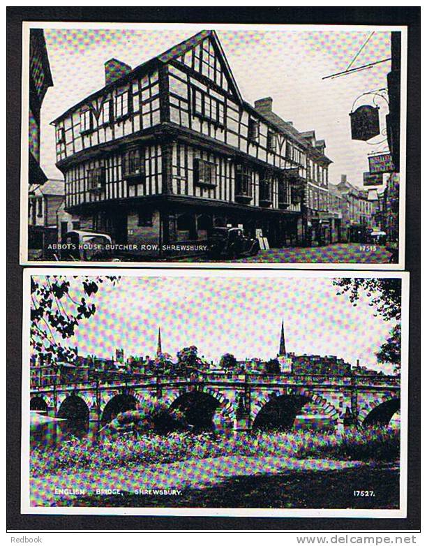5 J. Salmon Postcards Shrewsbury Shropshire - Abbot's House Butcher Row - Council House Gateway - Rowley House - Ref 282 - Shropshire