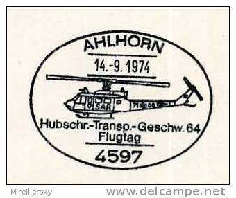 HELICOPTERE / AVION / OBLITERATION TEMPORAIRE 1975  ALLEMAGNE / HUBSCHRAUBER - Helicopters