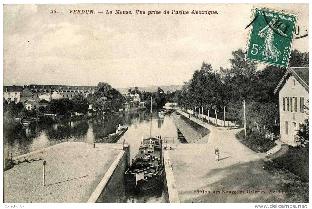 BATEAUX - PENICHE - 55 - MEUSE - VERDUN - ECLUSE - Houseboats