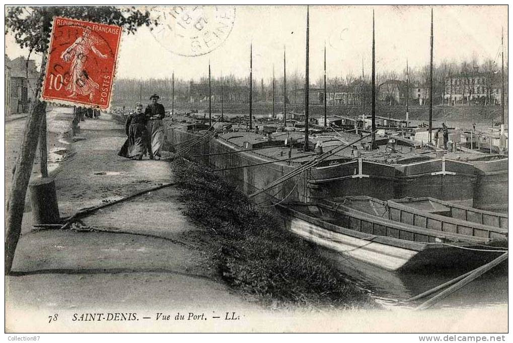 BATEAUX - PENICHE - 93 - SAINT DENIS - VUE Du PORT - Péniches