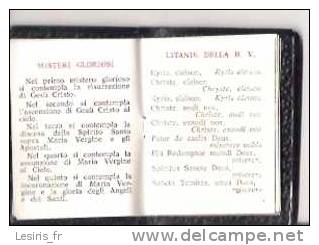 PETIT LIVRET DE POCHE AVEC PLAQUETTE - AVE MARIA - ROSARIO DI MARIA SANTISSIMA - MISTERI GAUDIOSI - MISTERI DOLOROSI - - Manuales Para Coleccionistas