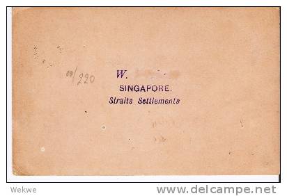 Mly058a/ North Borneo Ganzsache # 3 Sandakan-Berlin 1895 - North Borneo (...-1963)