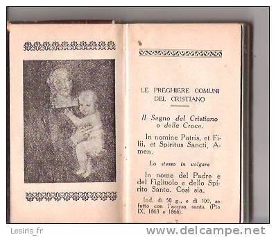 GIARDINO SPIRITUALE - 1937 - LIVRET DE POCHE - F. J. VALLENSIS O. F. M. - LES PREGHIERE COMUNI DEL CRISTIANO - 190 P - - Manuels Pour Collectionneurs