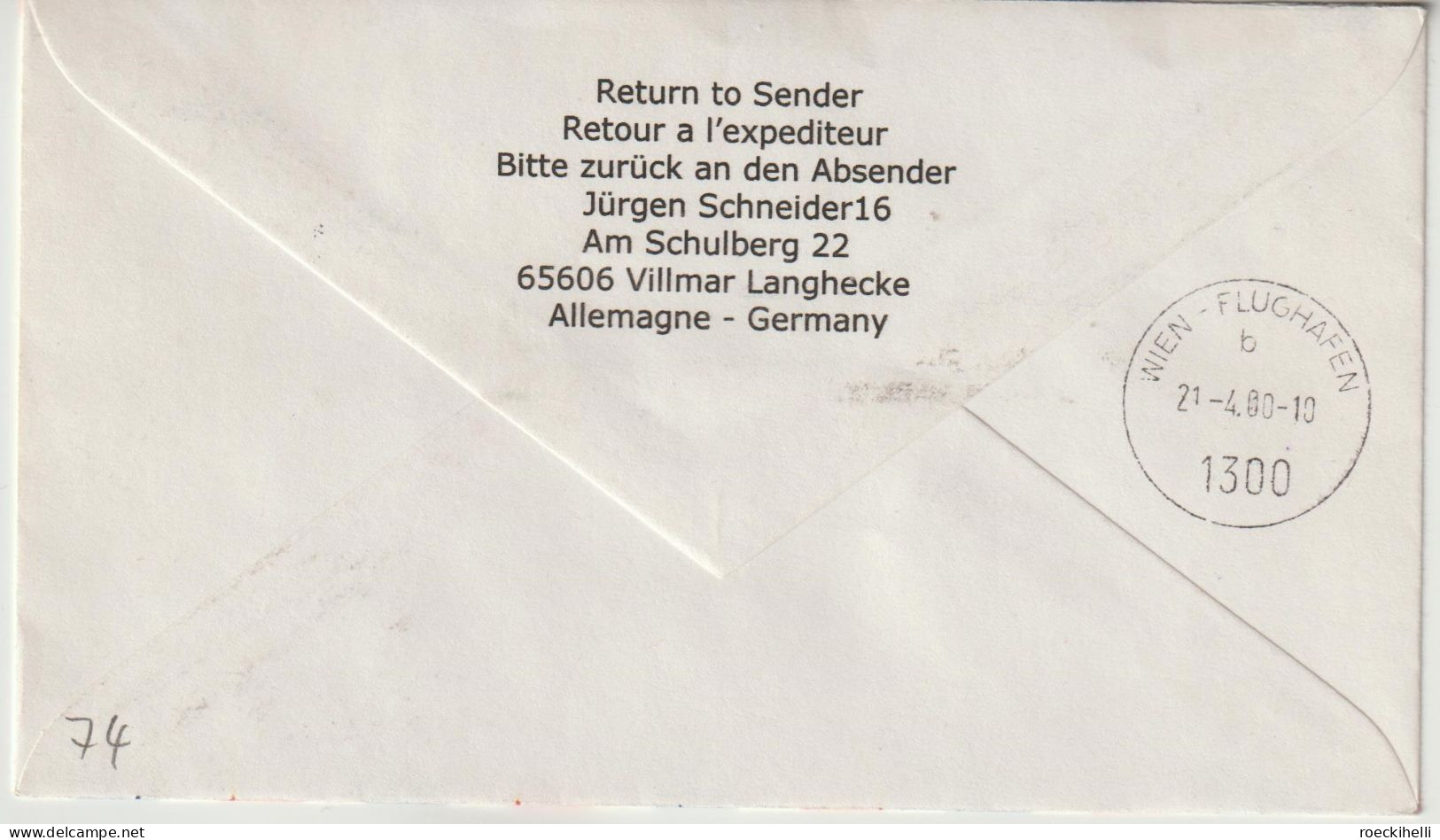 USA  - Air Mail Letter  "2000  First Flight Austrian Airlines Washington - Wien OS 514"  (us 1012) - 3c. 1961-... Briefe U. Dokumente