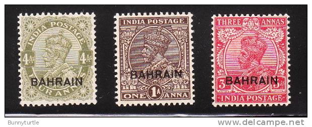 Bahrain Indian Postal Administration Overprinted 3v Mint - Bahreïn (1965-...)