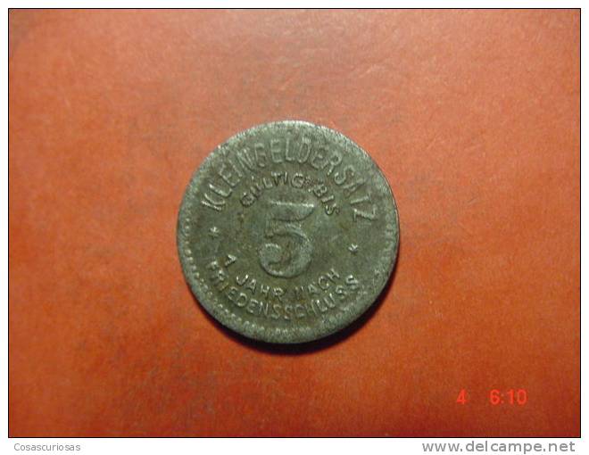 4637 GERMANY NOTGELD TOKEN  STADTRAT GOSSNITZ 5 PF   YEARS  1918 VF- - Otros & Sin Clasificación