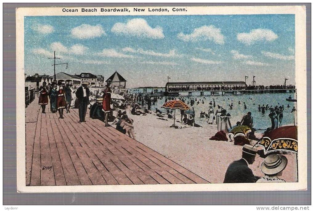 Connecticut - Ocean Beach Boardwalk, New London - Postmarked 1922 - Sonstige & Ohne Zuordnung