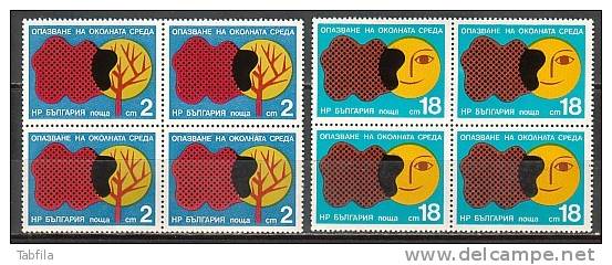 BULGARIA / BULGARIE - 1976 - Protection De La Nature - Bl.de 4 ** - Unused Stamps