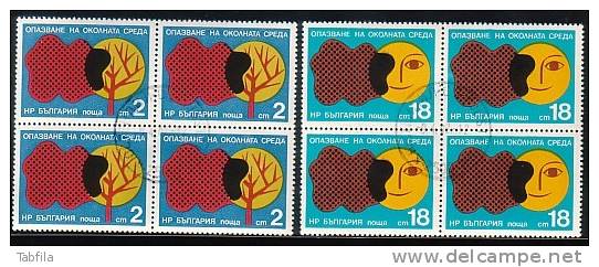 BULGARIA / BULGARIE - 1976 - Protection De La Nature - Bl.de 4 Obl. - Unused Stamps