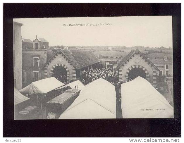 Montrevault Les Halles édit.freulon N° 119 Animée  Belle Carte - Montrevault