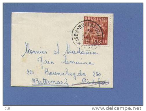 762 Op Naamkaartomslagje (carte-visite) Met Stempel BOITSFORT / BOSCHVOORDE - 1948 Export