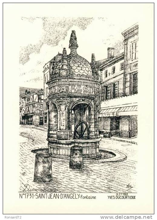 17 SAINT-JEAN-d'ANGELY - Fontaine - Illustration Yves Ducourtioux - Saint-Jean-d'Angely
