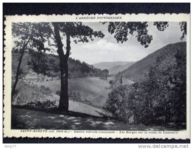 CPA 07 SAINTE AGREVE - Les Gorges Sur La Route De Lamastre. - Saint Agrève