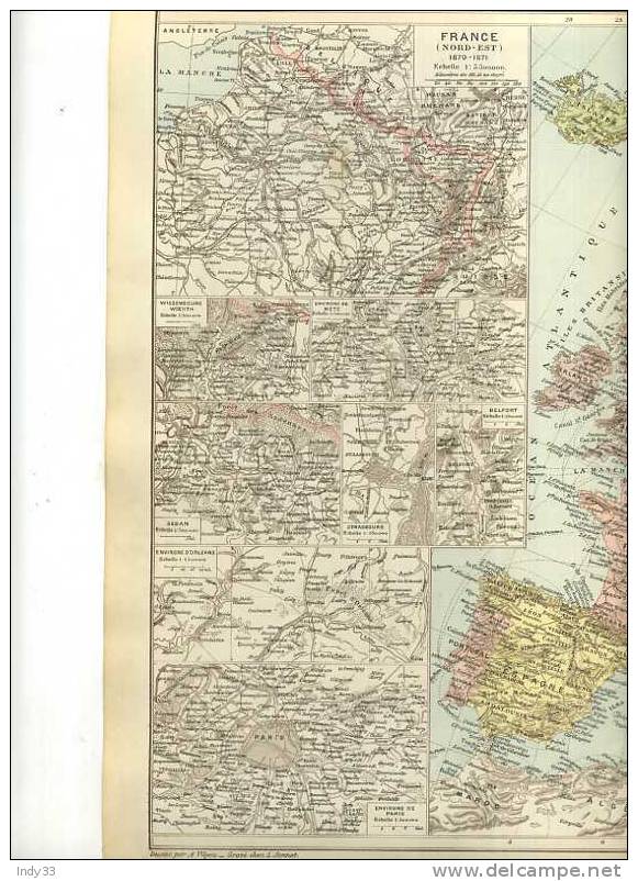 - EUROPE PHYSIQUE ET POLITIQUE .  CARTE GRAVEE EN COULEURS A  LA FIN DU XIXe S. SOUS LA DIRECTION DE M. DRIOUX ET L - Cartes Géographiques