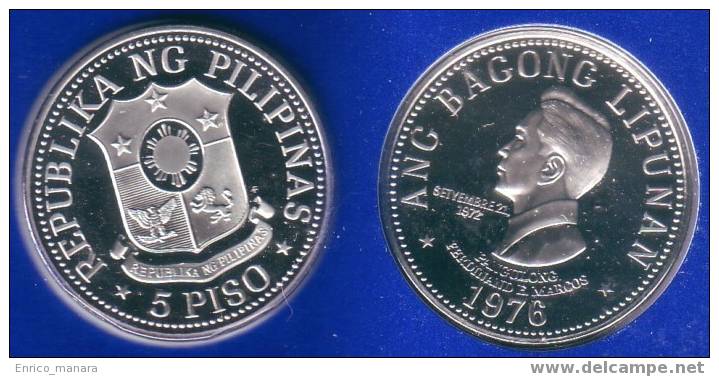 PHILIPPINES, Republic - 5 Piso 1976 FM  -  KM#210.1  Y#60  Proof - Filippine