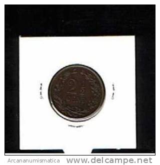 HOLANDA  2 1/2  CENTIMOS  BRONCE  1.877  EBC/XF   KM#108     DL-6576 - 1849-1890 : Willem III