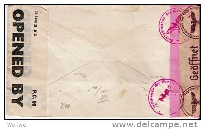 Irl029/Brief  Nach  Helmstad Schweden 1944. Trotz Hinweis Auf Nicht Vorhandene Verbindung Befördert, 3-fach Zensiert! - Unused Stamps