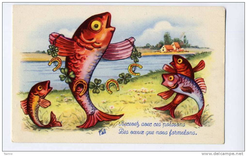 Poisson Porte Bonheur De FALL Avec Fer à Cheval - Poissons Et Crustacés