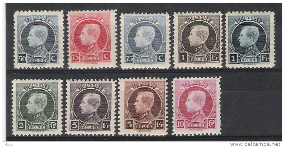 Belgie OCB 211 / 219 (*) - 1921-1925 Petit Montenez