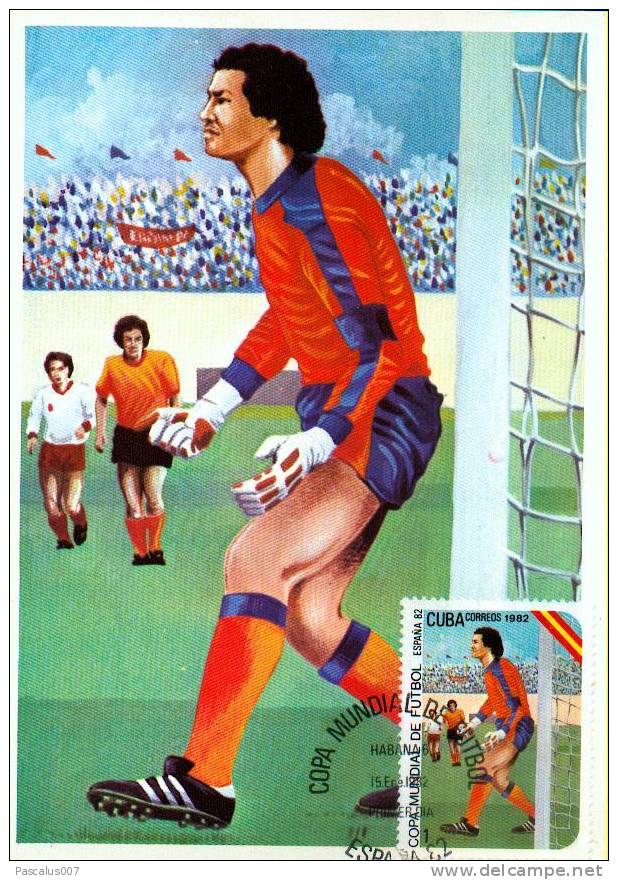 A00031 - Carte Postale Maxima Fdc - 15-ene - 1982 - Coupe Mondial Du Football - Espagne 1982 - 2.35 - Cartes Maximum