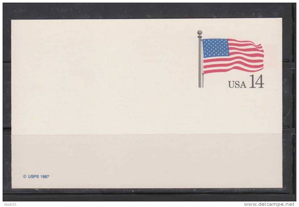 USA Entier Postal ** à 14c 1987 : Drapeau Américain - Covers