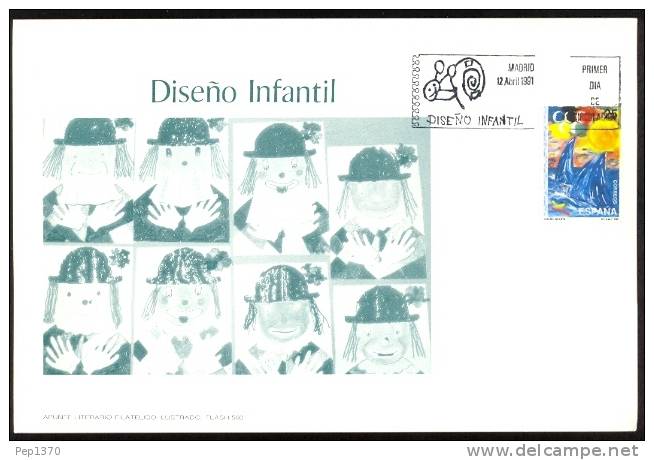 ESPAÑA 1991 TARJETA  MAXIMUM DISEÑO INFANTIL - EDIFIL Nº 3107 - Cartes Maximum