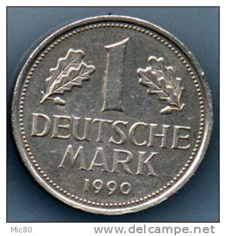 Allemagne 1 Mark 1990 J Sup/spl - 1 Marco
