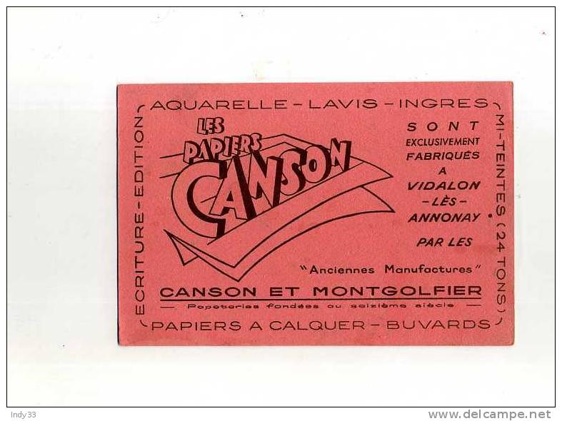 - BUVARD PAPIERS CANSON . - Stationeries (flat Articles)