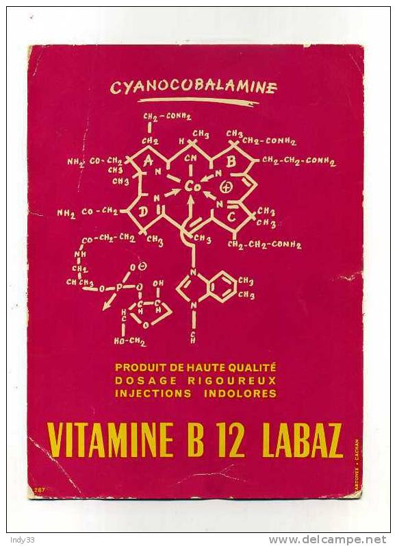 - BUVARD VITAMINE B 12 LABAZ  . - Produits Pharmaceutiques