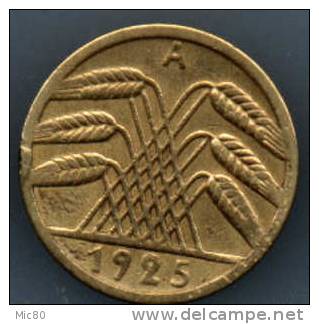 Allemagne 5 Pfennig 1925 A Ttb - 5 Rentenpfennig & 5 Reichspfennig