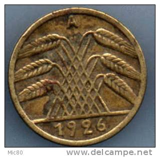 Allemagne 5 Pfennig 1926 A Ttb - 5 Rentenpfennig & 5 Reichspfennig