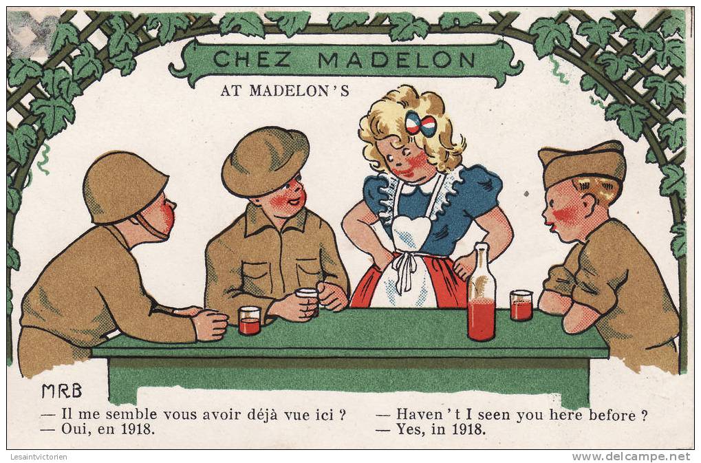 CARTE HUMORISTIQUE HUMOUR ARMEE MILITAIRES  MADELON BAR CAFE - Humour