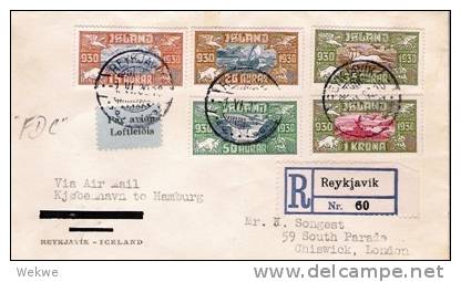 Isl022/  ISLAND - Allthing Luftpost Nach London, FDC 1.6.30 - Covers & Documents