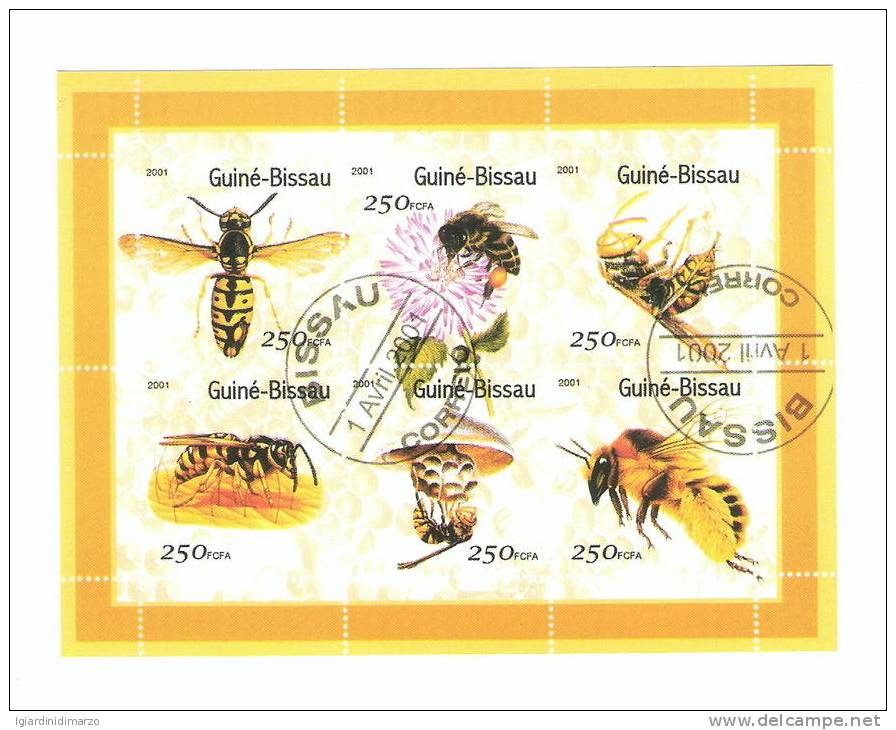 GUINE'-BISSAU - 2001 - BF Obliterato Raffigurante "API" - In Ottime Condizioni - DC2313. - Honeybees