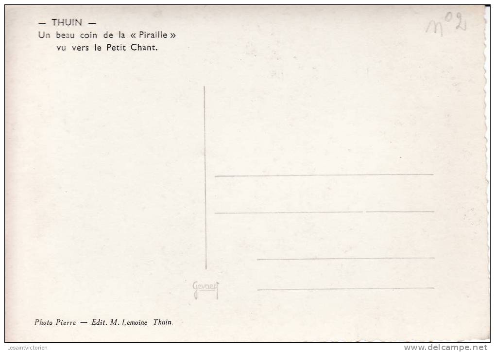 THUIN  PIRAILLE VU DU PETIT CHANT - Thuin